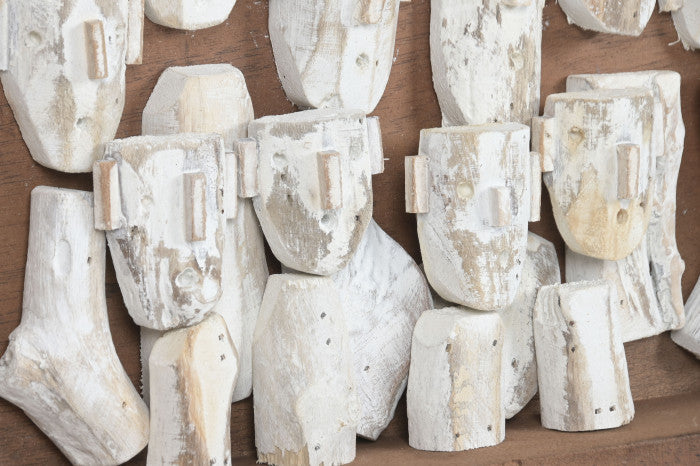 TEAK WOOD WALL DECORATION 80cm