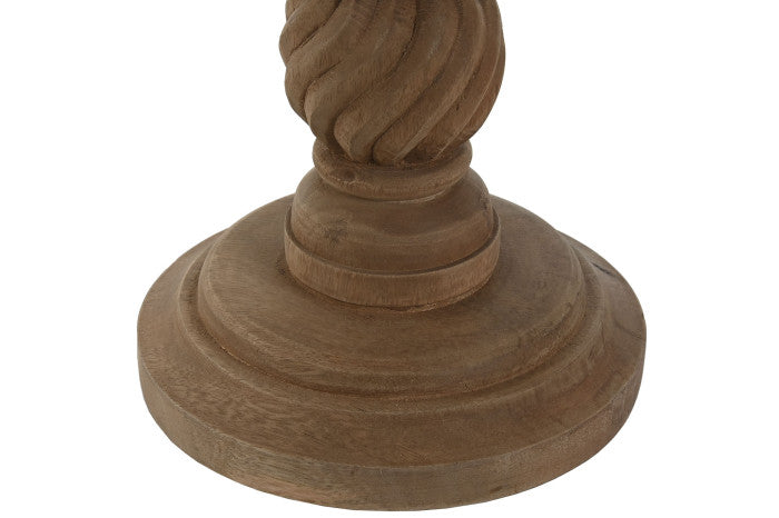 CARVED WOOD TABLE LAMP 91cm