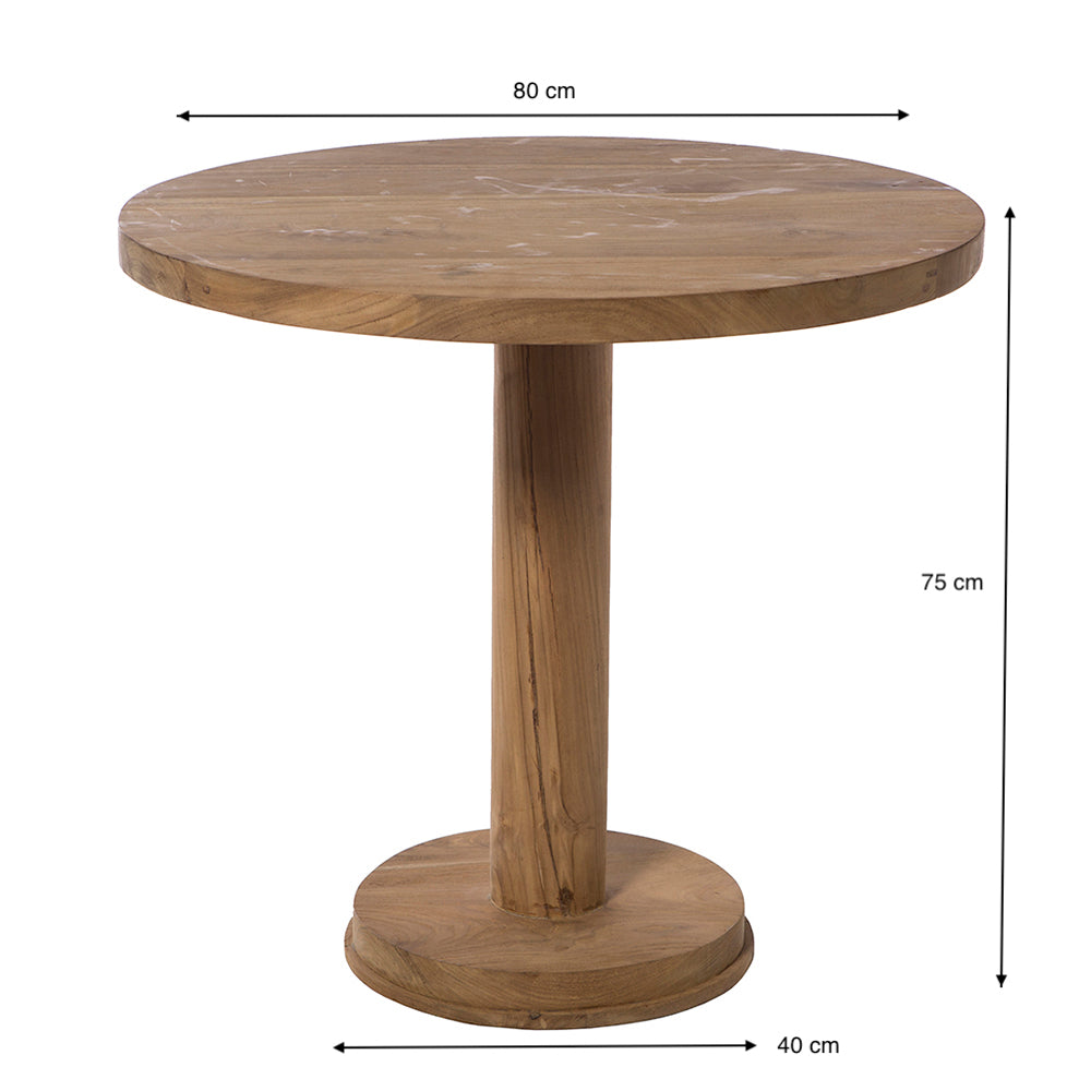 КРЪГЛА МАСА ОТ ТИК*80