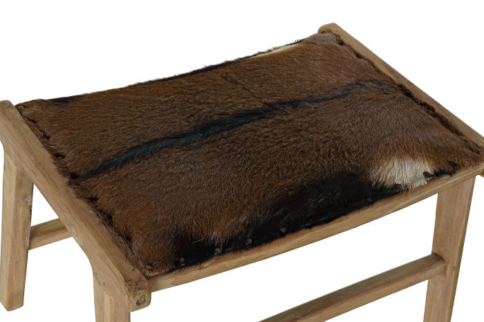 СТОЛ ЗА КРАКА ОТ ТИК/ТЕЛЕШКА КОЖА