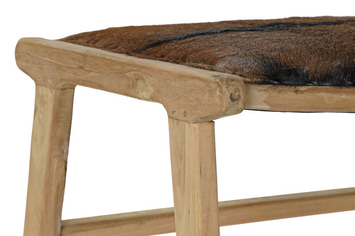 СТОЛ ЗА КРАКА ОТ ТИК/ТЕЛЕШКА КОЖА