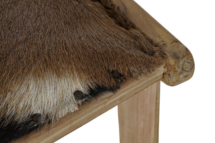 СТОЛ ЗА КРАКА ОТ ТИК/ТЕЛЕШКА КОЖА