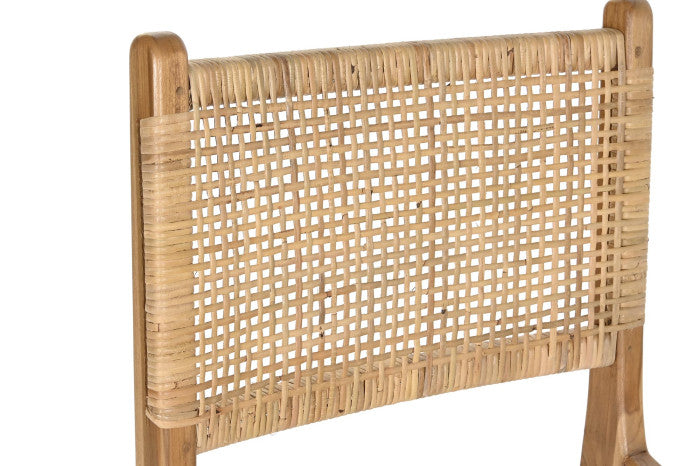 Стол SILVI от тиково дърво/ратан 