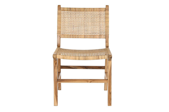 Стол SILVI от тиково дърво/ратан 