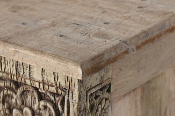 РЕЗБОВАНА ДЪРВЕНА ИНДИ КОНЗОЛА 184 см