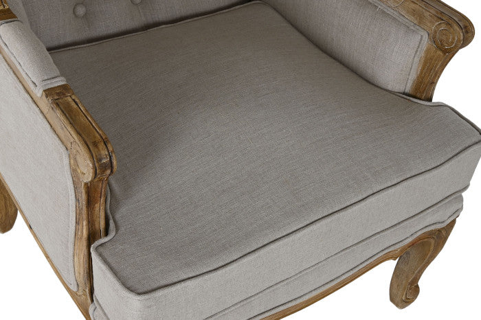 LOUIE XV LINEN ARMCHAIR
