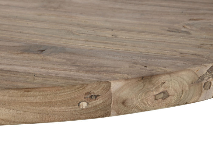 ТРАПЕЗАРНА МАСА ОТ РЕЦИКЛИРАНО ТИКОВО ДЪРВО 220 см 