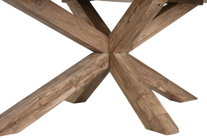 ТРАПЕЗАРНА МАСА ОТ РЕЦИКЛИРАНО ТИКОВО ДЪРВО 220 см 