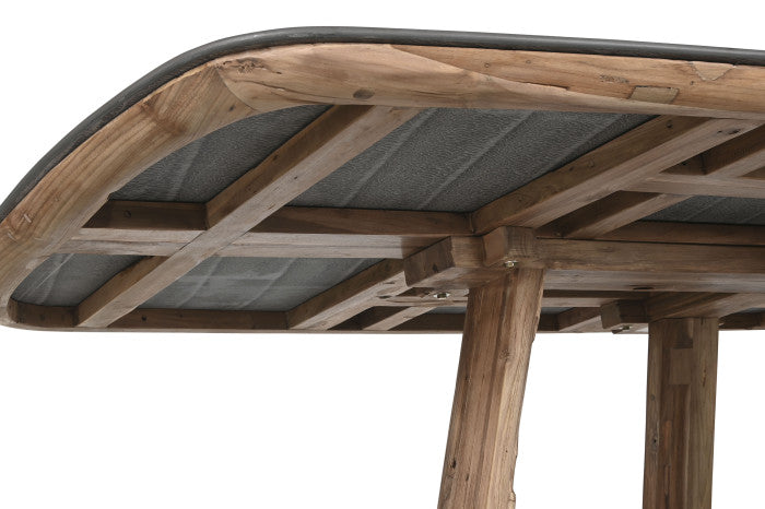 КЕРАМИЧНА И ТИКОВА ДЪРВЕНА ТРАПЕЗАРНА МАСА 240 см