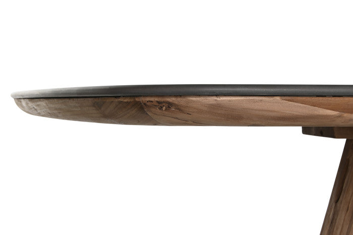 КЕРАМИЧНА И ТИКОВА ДЪРВЕНА ТРАПЕЗАРНА МАСА 240 см