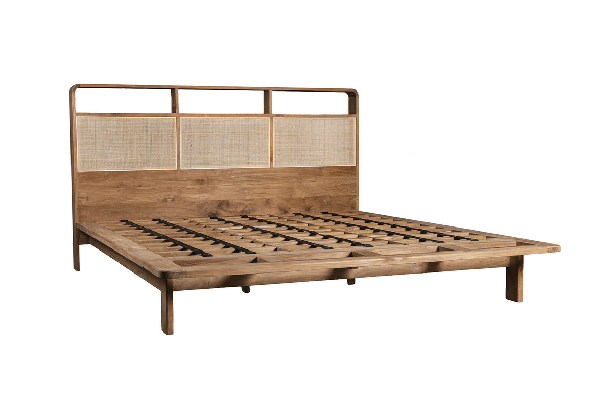 BED FROM TEAK WOOD&RATTAN 180cm