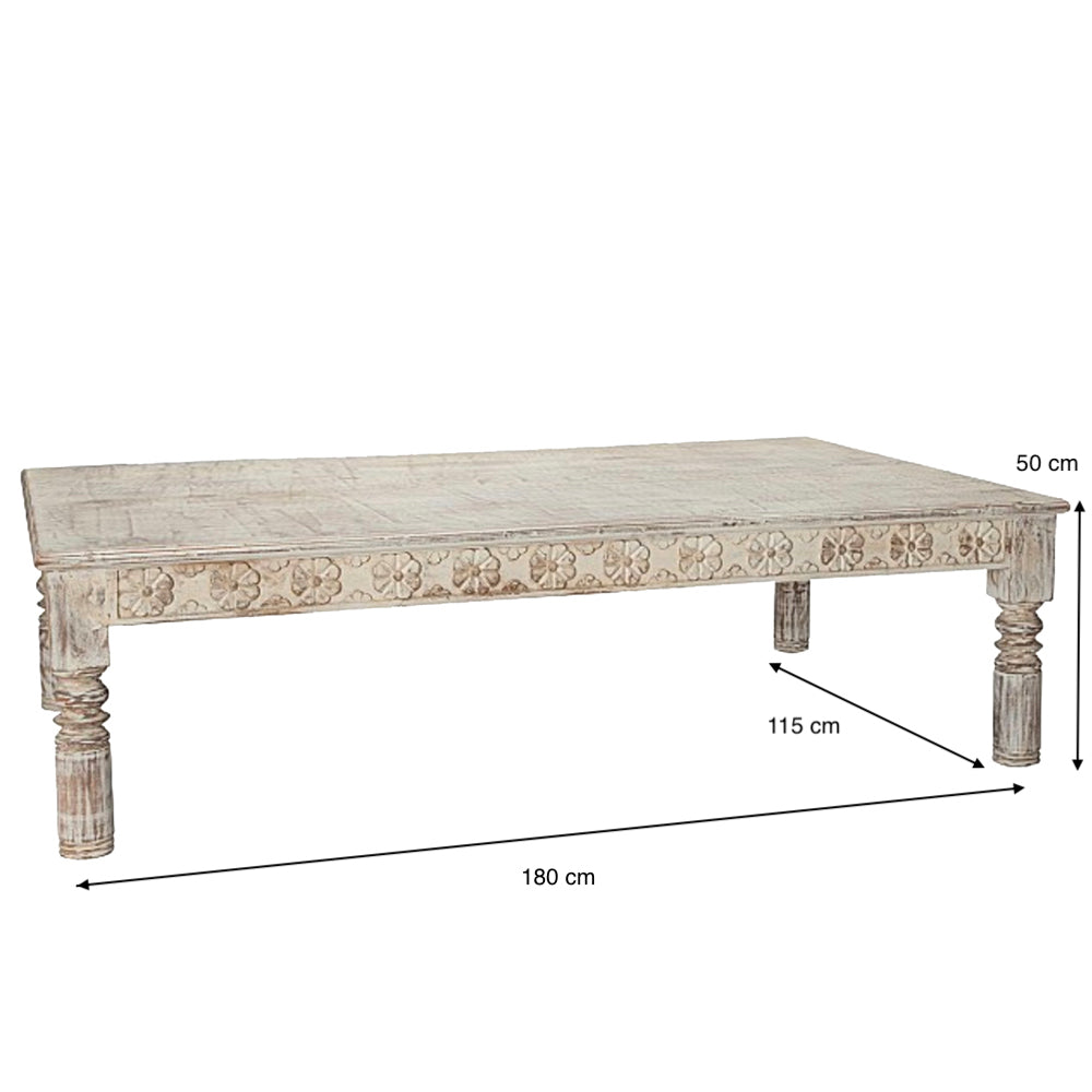 БЯЛА МАСИЧКА ЗА КАФЕ ОТ ТИКОВО ДЪРВО