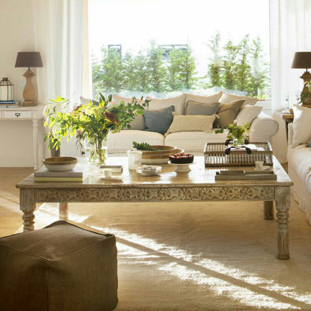 БЯЛА МАСИЧКА ЗА КАФЕ ОТ ТИКОВО ДЪРВО