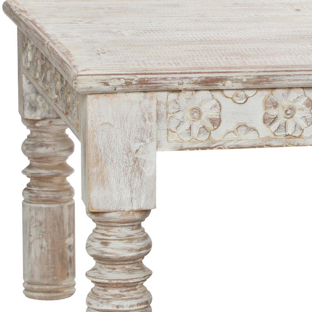 БЯЛА МАСИЧКА ЗА КАФЕ ОТ ТИКОВО ДЪРВО