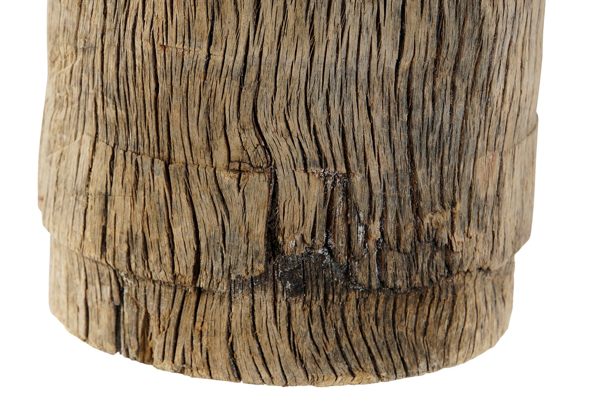 ANTIQUE TEAK WOOD CANDAL HOLDER 30cm