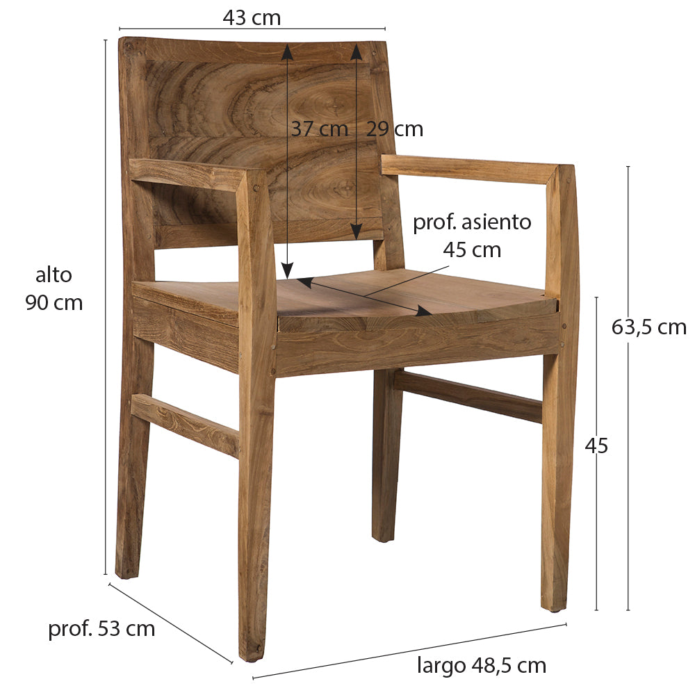 Стол от тиково дърво Андреа