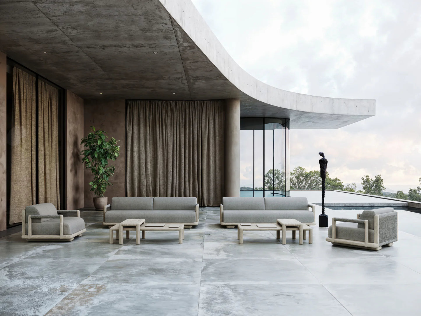 2-МЕСТЕН ​​САЛОН КОМПЛЕКТ CALEO ASH