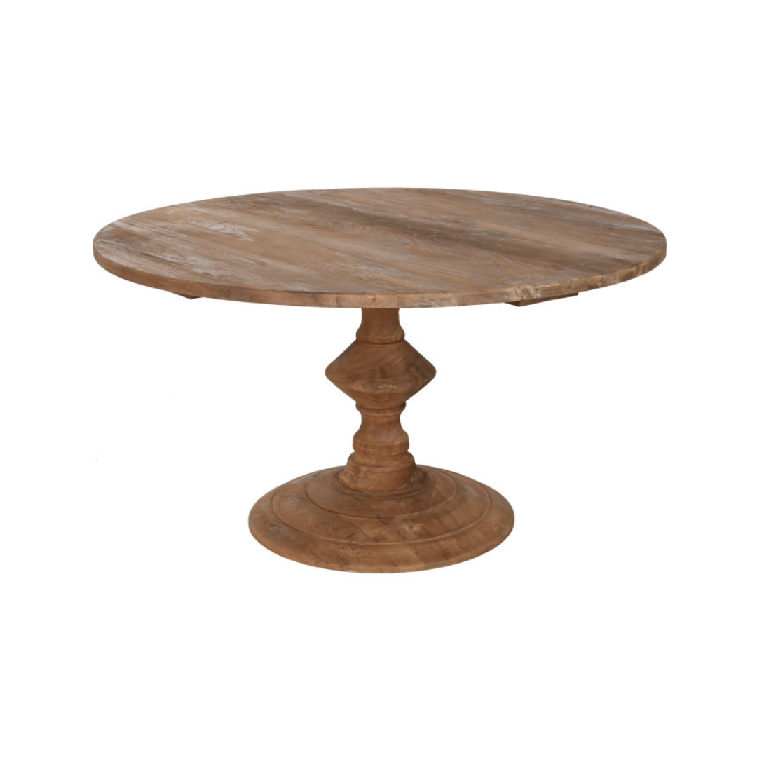 Маса от тиково дърво с ромбове 140 см 