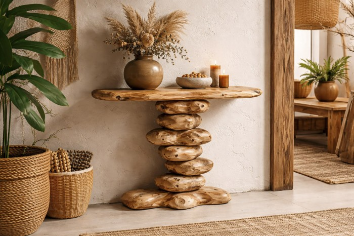 CONSOLE TABLE WOODENSTONE 120cm