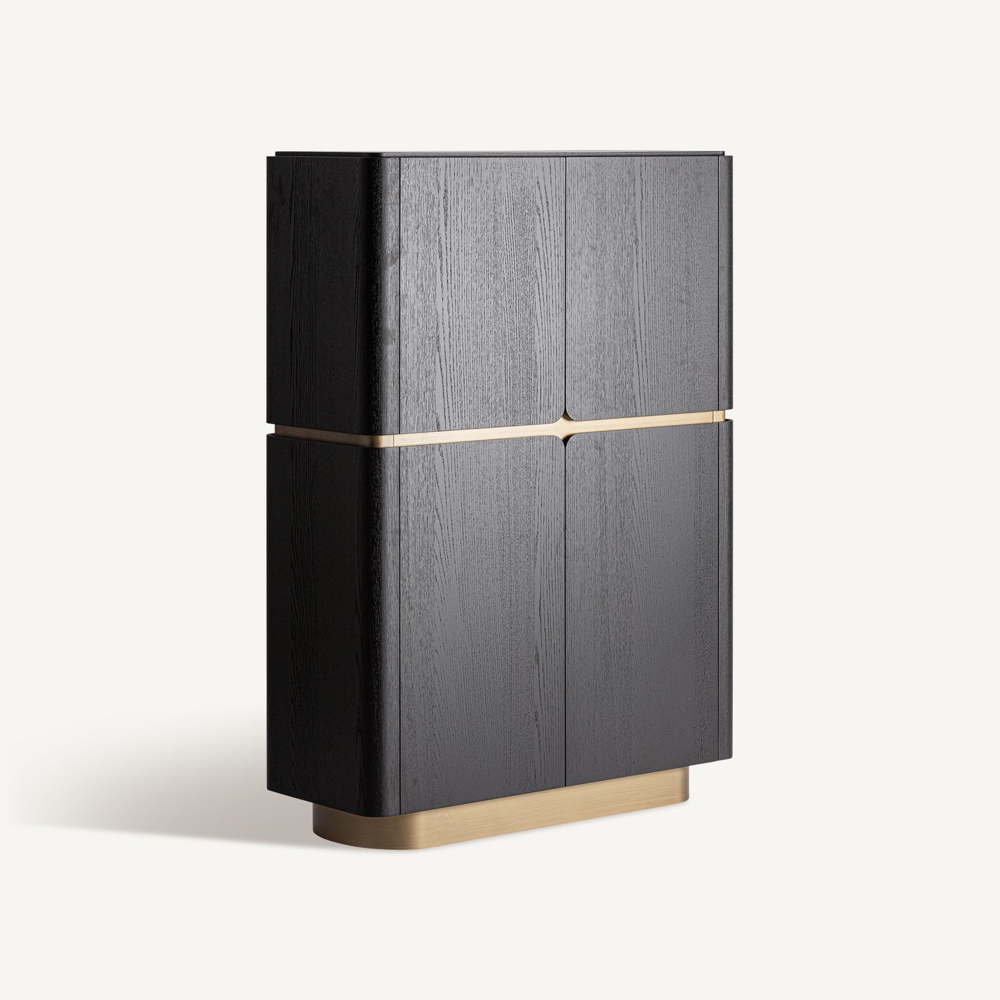 BLACK, GOLD OAK & CRYSTAL WARDROBE 110CM