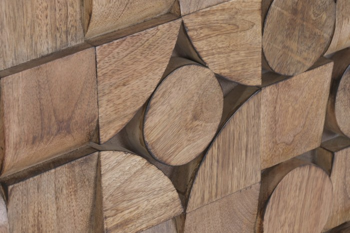 3D DECORATIVE MANGO SOLID WOOD PANEL 90cm