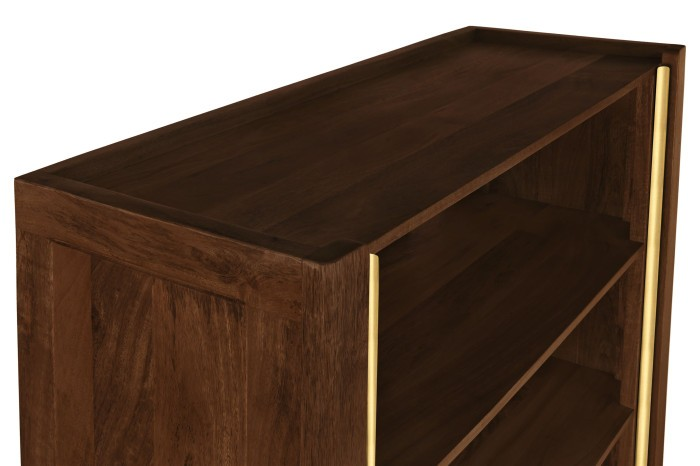 MANGO WOOD BOOKCASE DARK BROWN MONTU