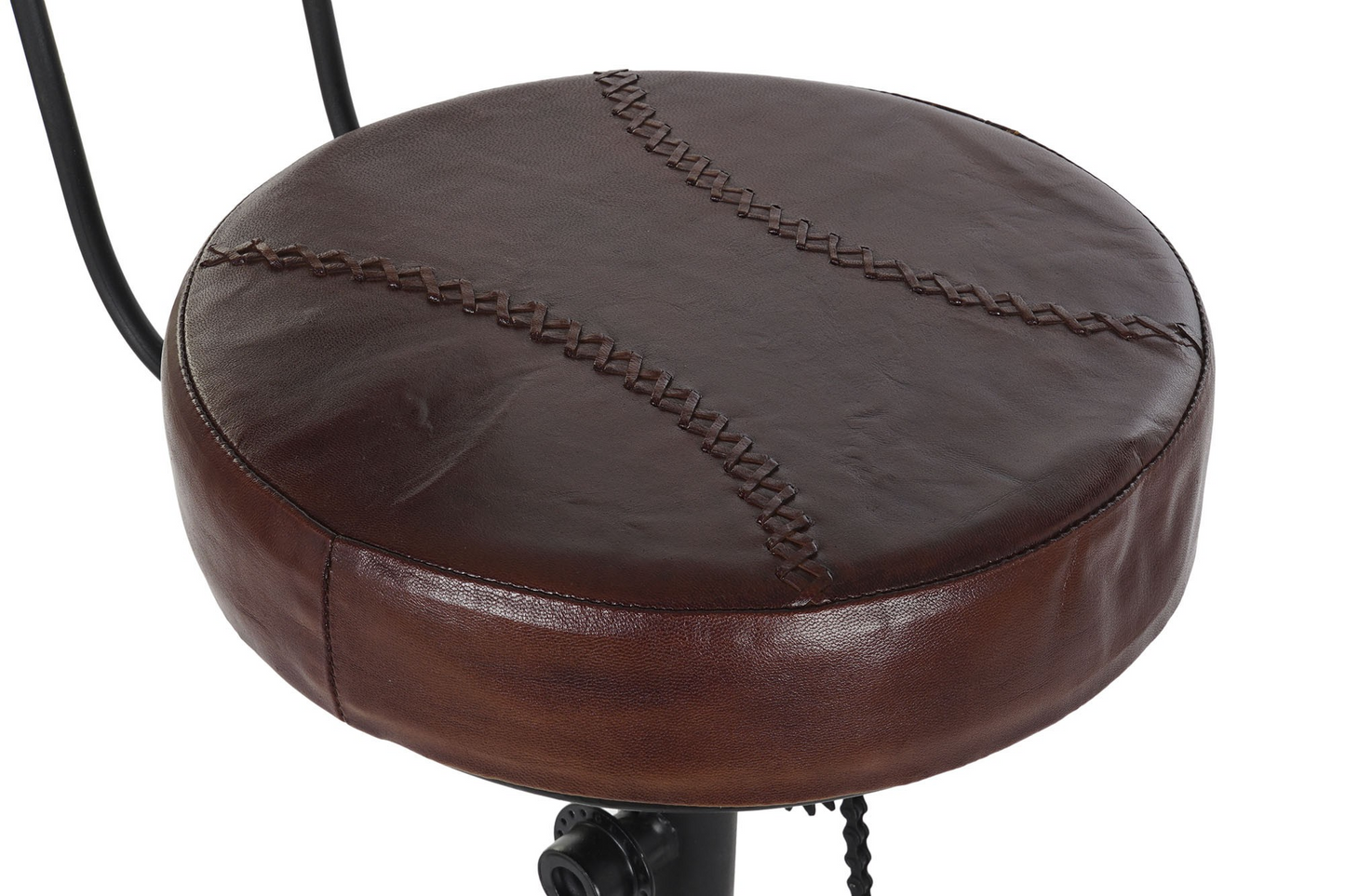 INDUSTRIAL LEATHER  BAR CHAIR