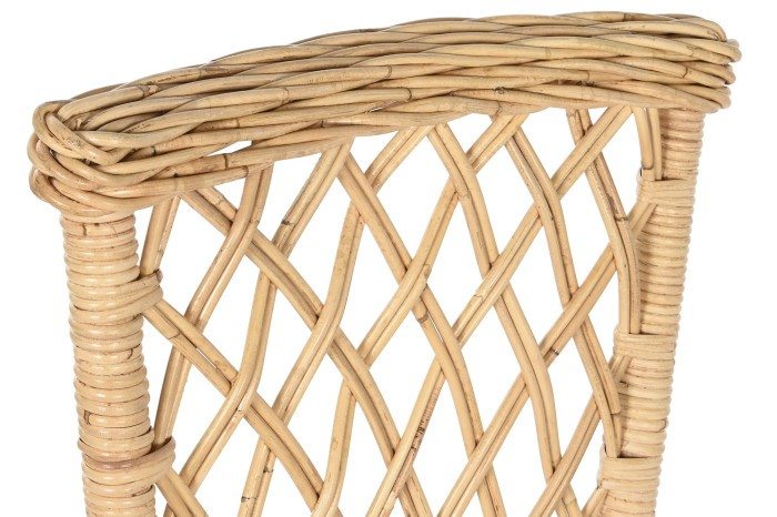 NATURAL RATTAN CHAIR WITH CUSHION