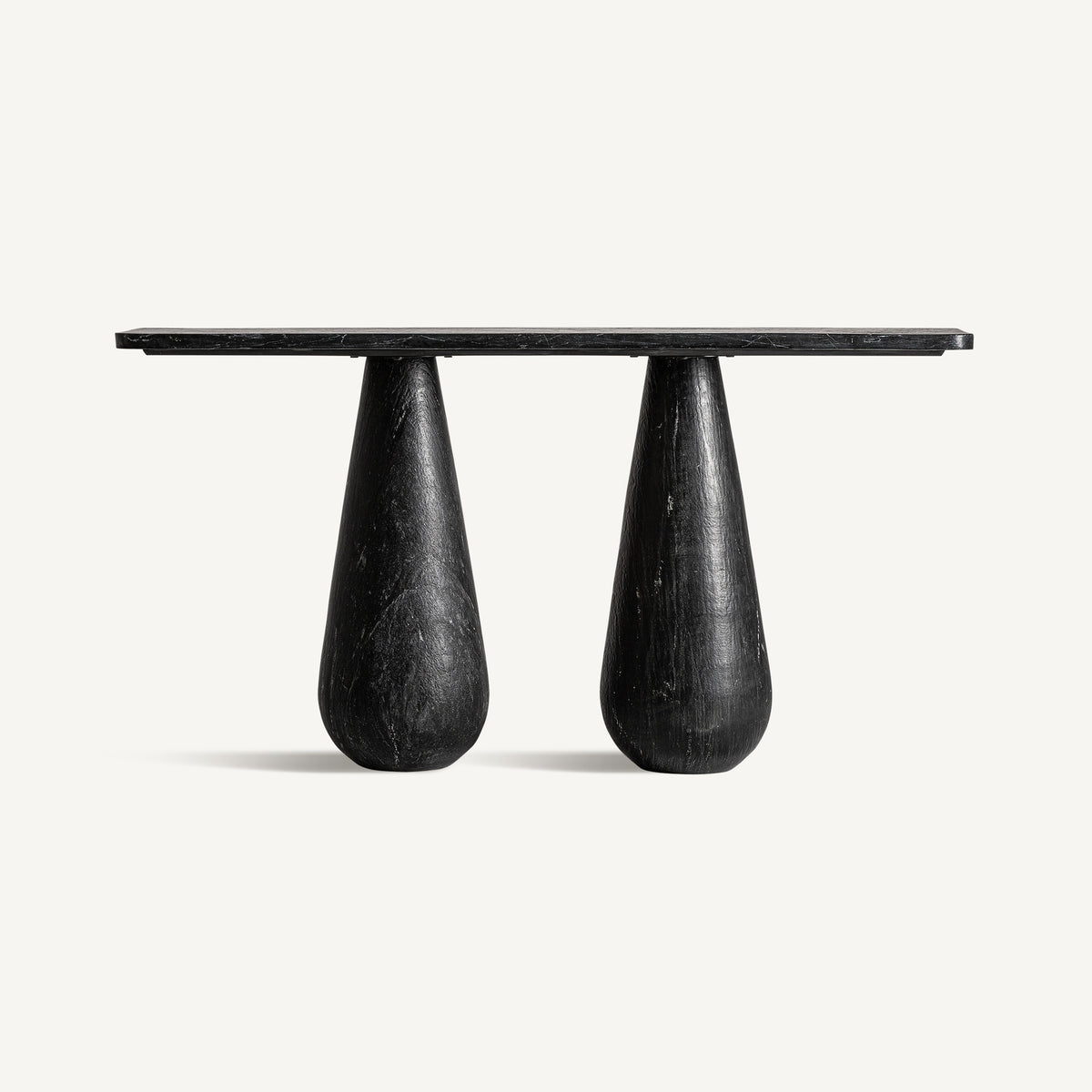 BLACK MARBLE/MANGO WOOD CONSOLE TABLE