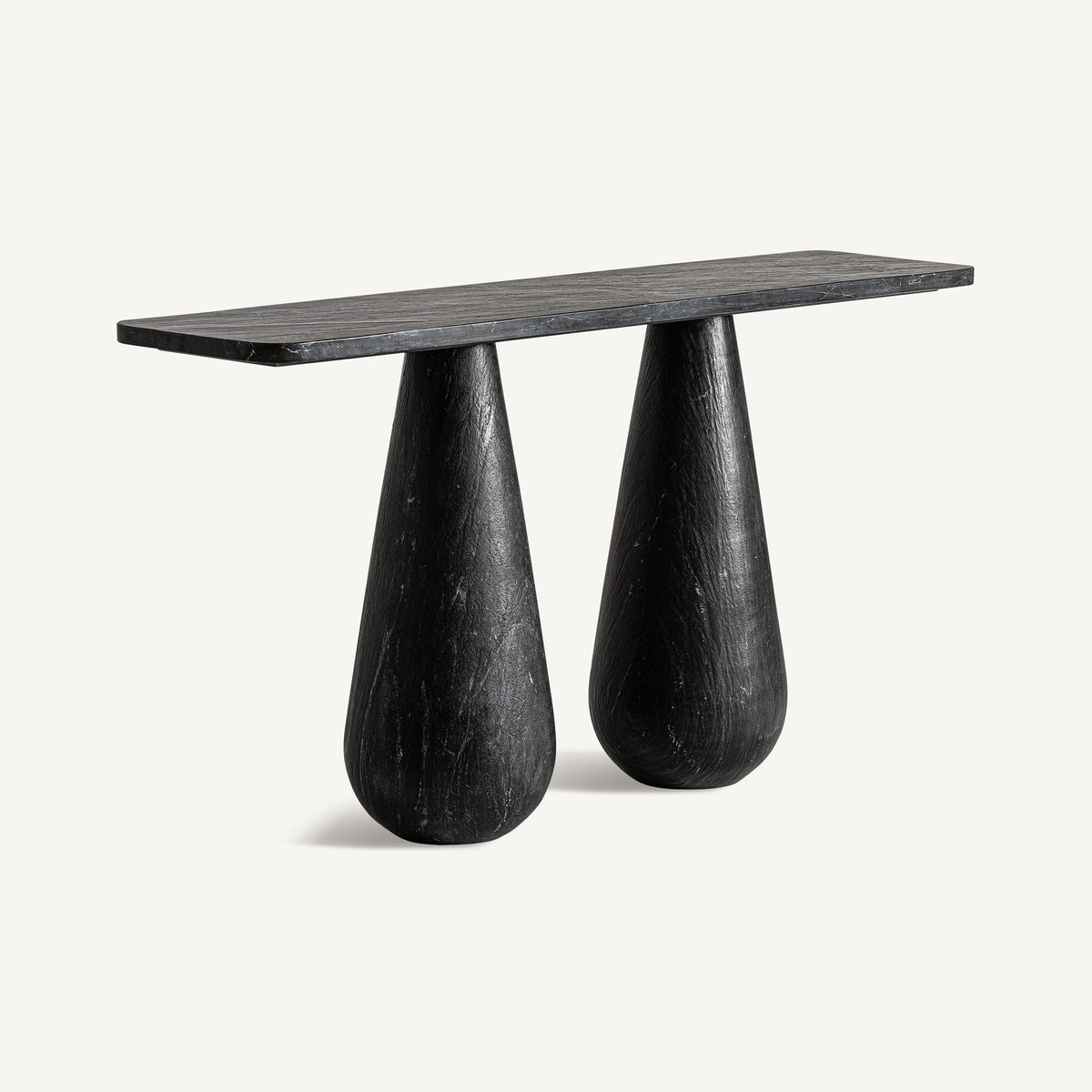 BLACK MARBLE/MANGO WOOD CONSOLE TABLE