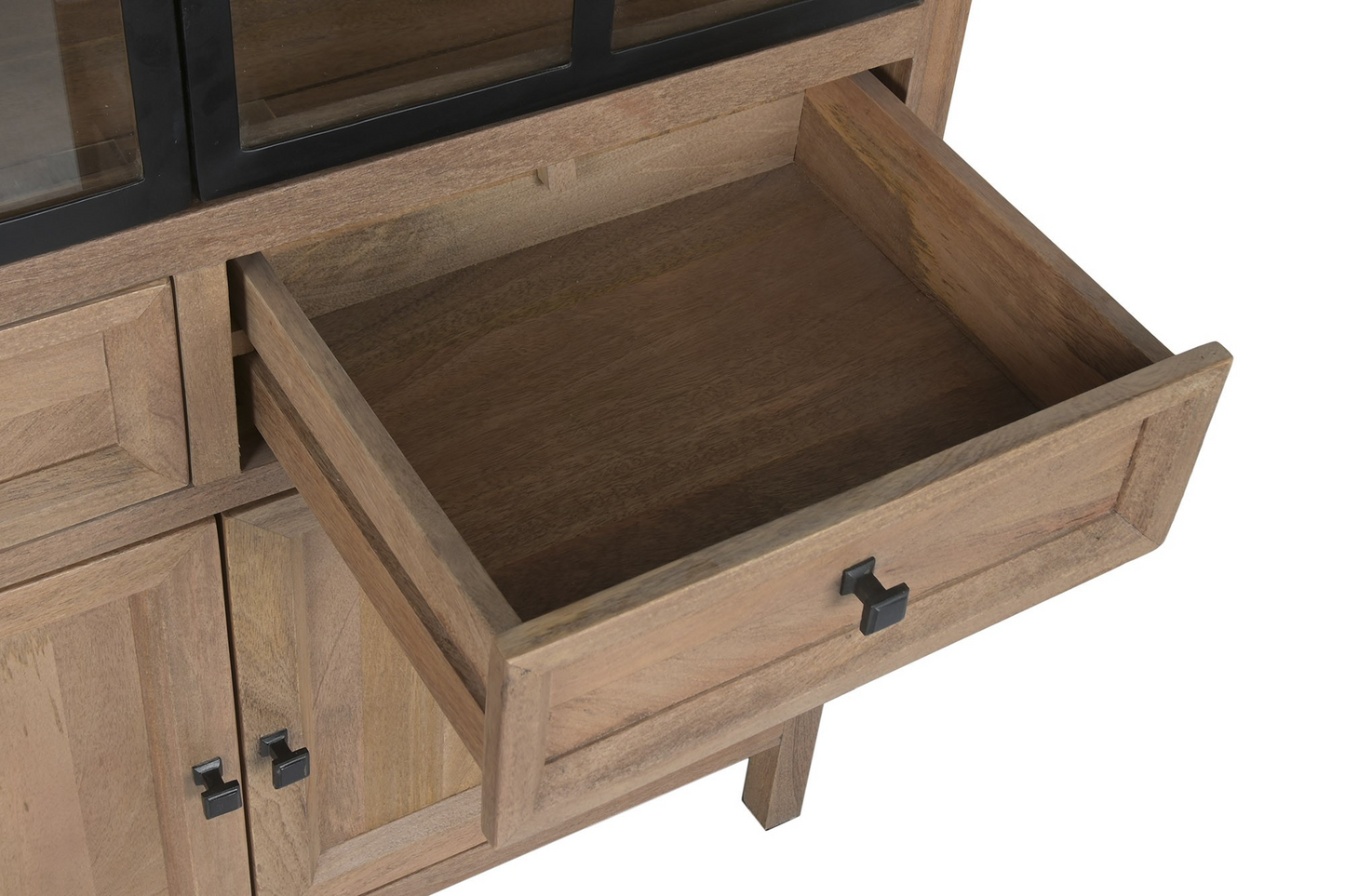 SHOWCASE MANGO WOOD & METAL 100×42×195 cm — NATURAL