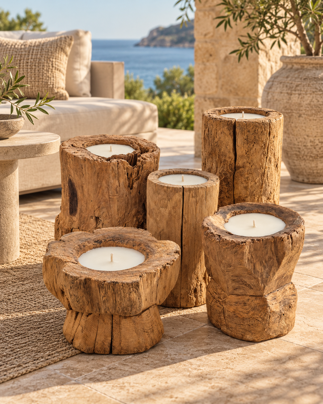 TEAK WOOD CANDLE