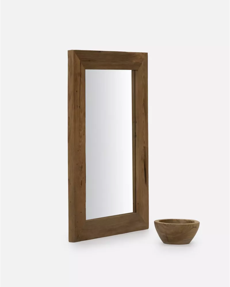 TEAK WOOD EROSI MIRROR 100cm