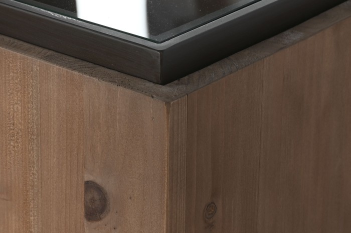 CONSOLE TABLE SPRUCE GLASS 122cm