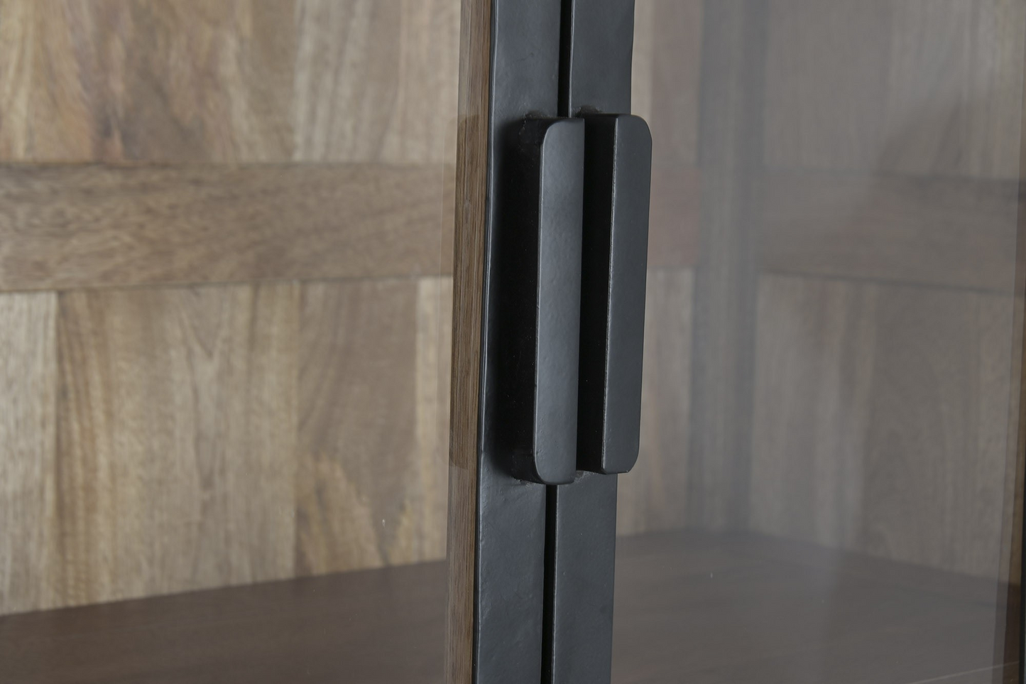 SHOWCASE MANGO WOOD & METAL 100×42×195 cm — NATURAL