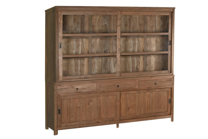 RECYCLE TEAK WOOD SHOWCASE CABINET
