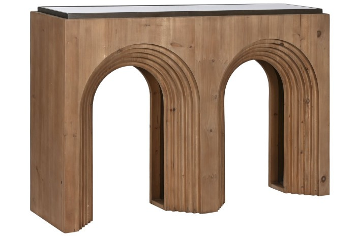 CONSOLE TABLE SPRUCE GLASS 122cm