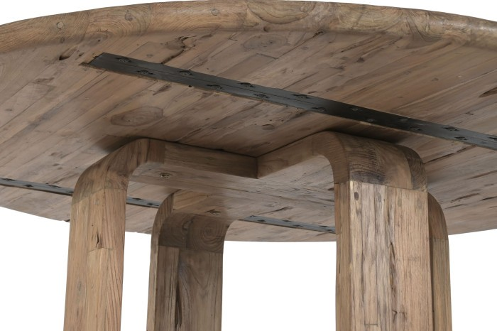 RECYCLED TEAK WOOD ROUND TABLE 140CM