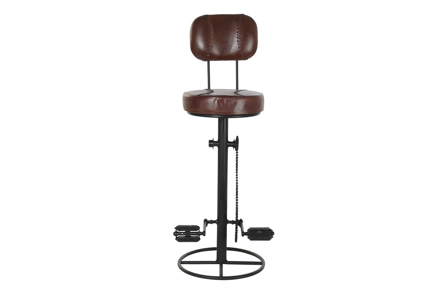 INDUSTRIAL LEATHER  BAR CHAIR