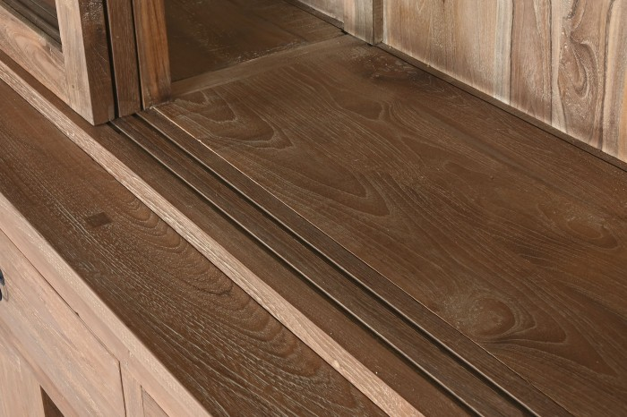 RECYCLE TEAK WOOD SHOWCASE CABINET