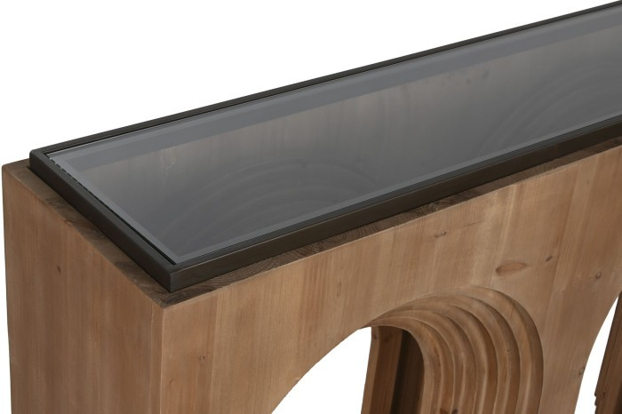 CONSOLE TABLE SPRUCE GLASS 122cm