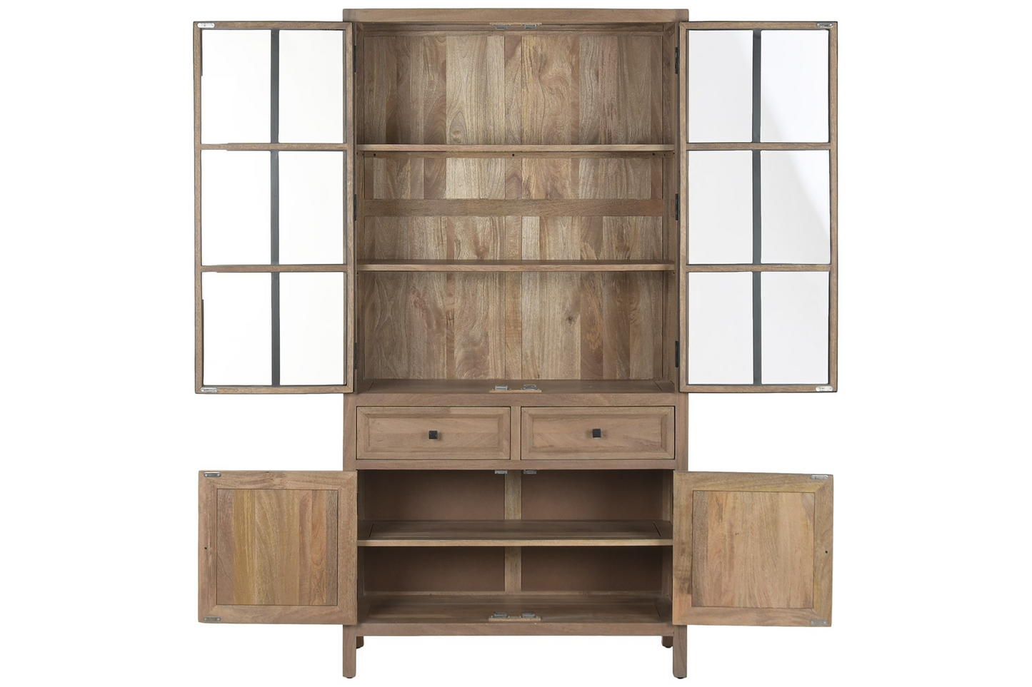 SHOWCASE MANGO WOOD & METAL 100×42×195 cm — NATURAL