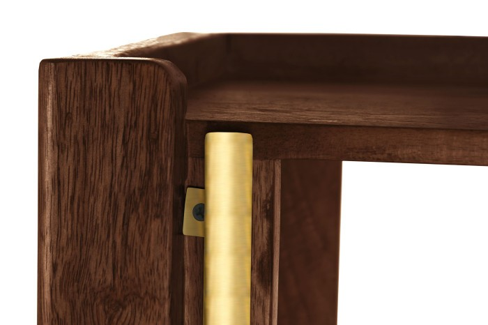 MANGO WOOD BOOKCASE DARK BROWN MONTU