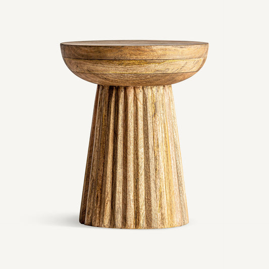 PLISSÉ WOOD SIDE TABLE