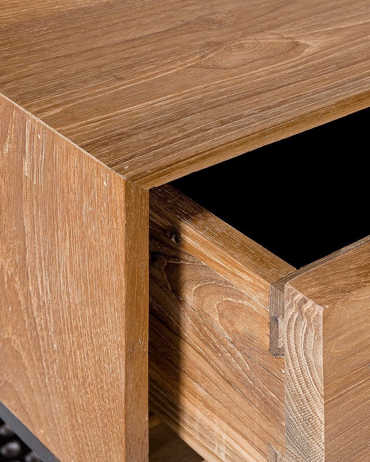 ТВ ШКАФЧЕ ОТ ТИКОВО ДЪРВО, ЕДНО 200 см