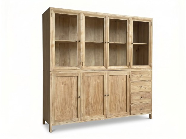 MINDI WOOD DISPLAY CABINET 208cm