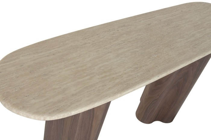 GRANITE & WOOD CONSOLE TABLE 150 cm