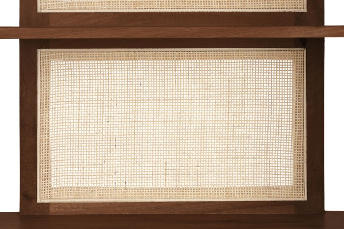 MANGO WOOD BOOKCASE DARK BROWN MONTU