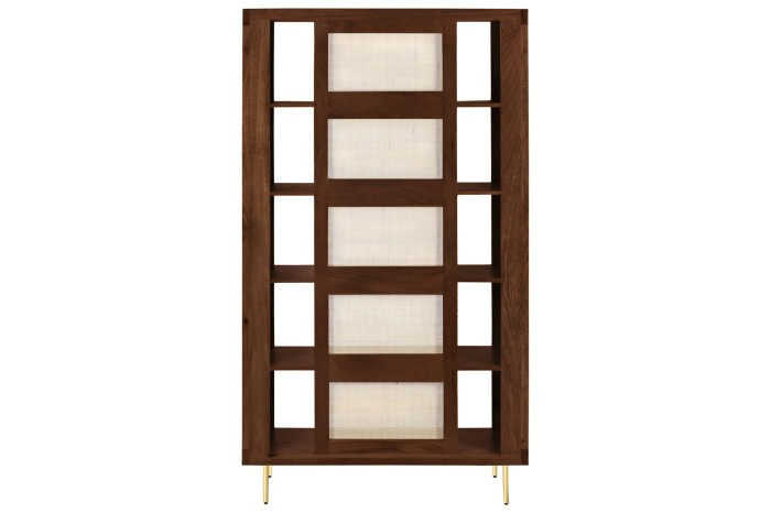 MANGO WOOD BOOKCASE DARK BROWN MONTU
