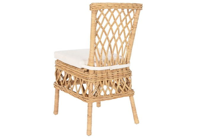 NATURAL RATTAN CHAIR WITH CUSHION